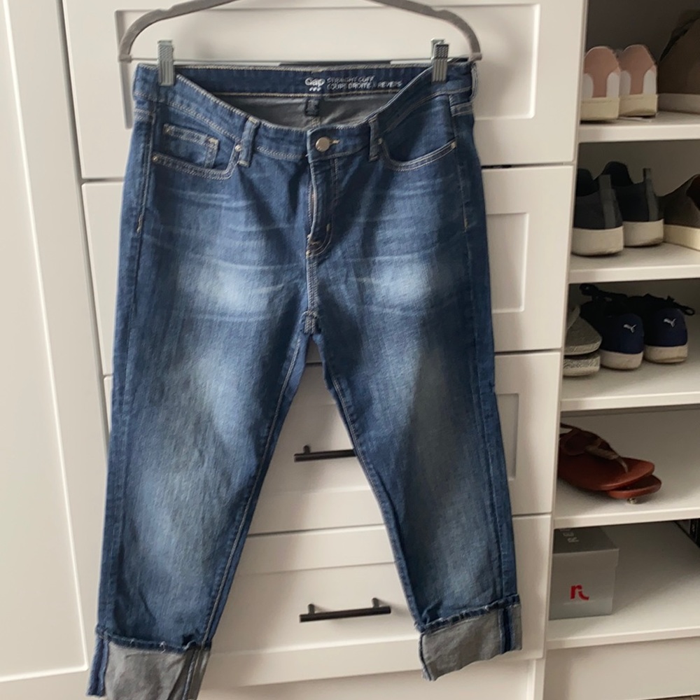 Gap outlet cuffed ankle jeans